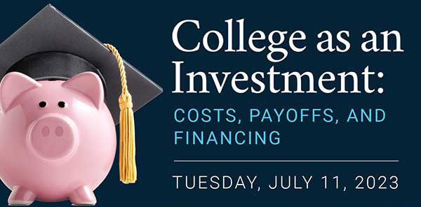 college investment event graphic