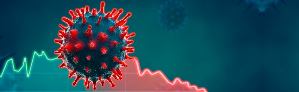 Illustration of the Covid-19 virus