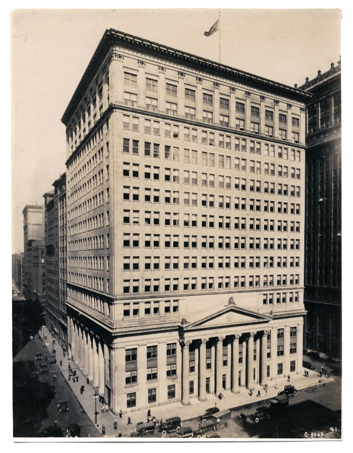 The completed bank in 1922