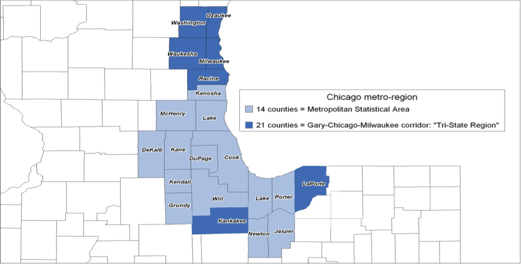 Chicago Area County Map Federal Agencies Align To Support Regional Growth - Federal Reserve Bank Of  Chicago