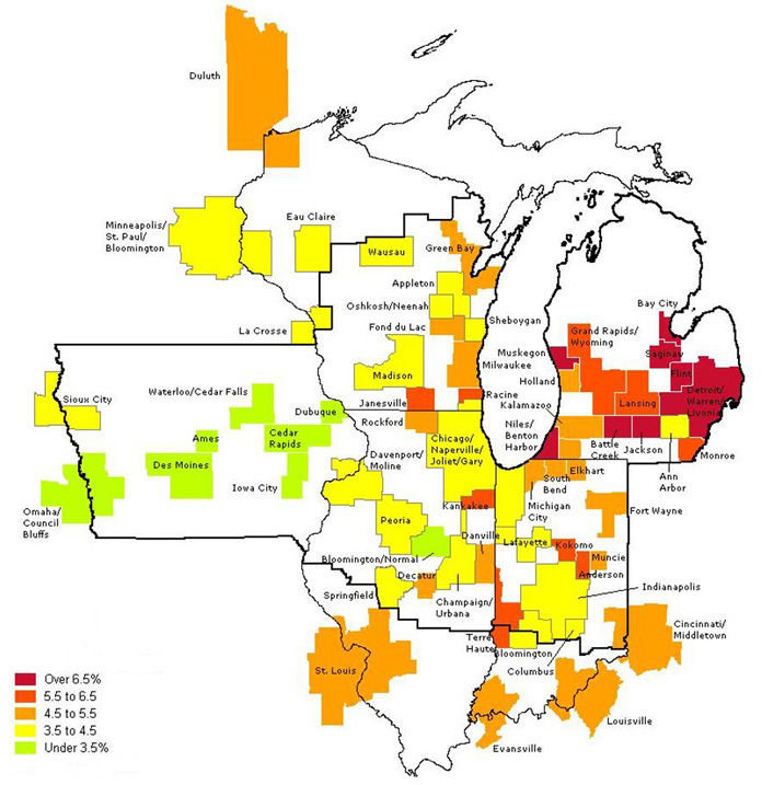 March 2007 unemployment rates (SA)