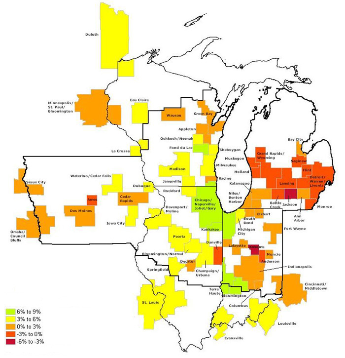 2006 Q4 home price appreciation (year-over-year percentage)