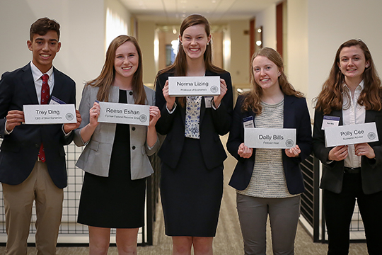 The 2018 Midwest High School Fed Challenge winners, from St. Joseph's High School in South Bend, IN