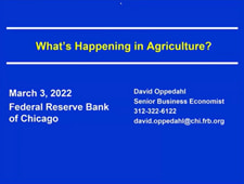 What’s Happening in Agriculture?