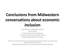 Title slide for the Conclusions from Midwestern Conversations about Economic Inclusion webinar