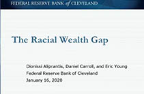 Title slide oft he Racial Wealth Gap webinar