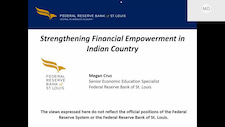 Title slide for the Strengthening Financial Empowerment in Indian Country webinar