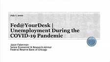 Title slide for the Unemployment During the COVID-19 Pandemic webinar