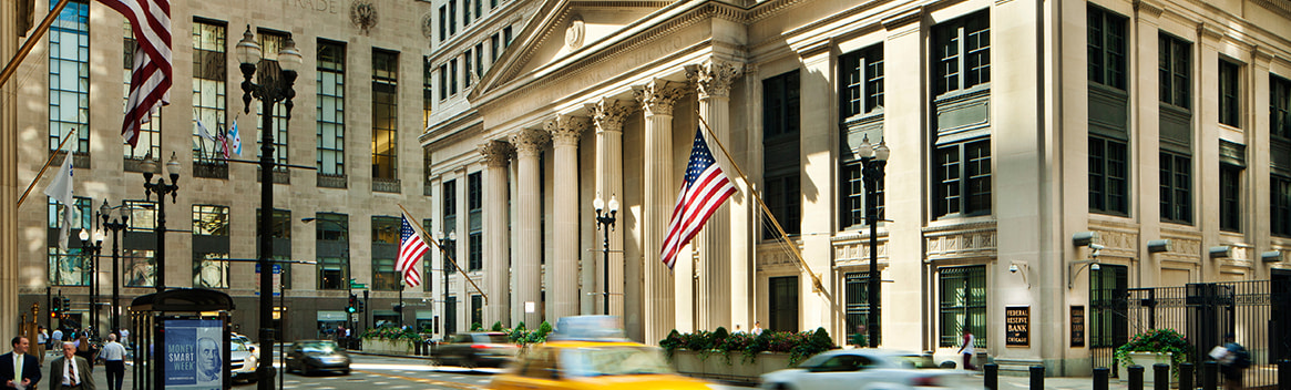 Photo of the outside of the Federal Reserve Bank of Chicago