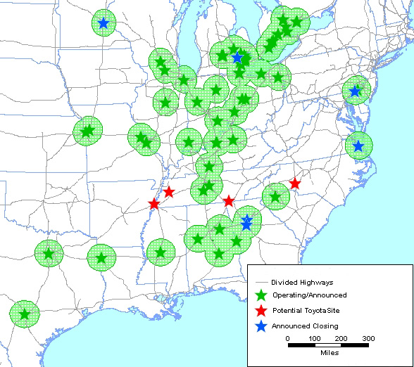 Light vehicle assembly plants