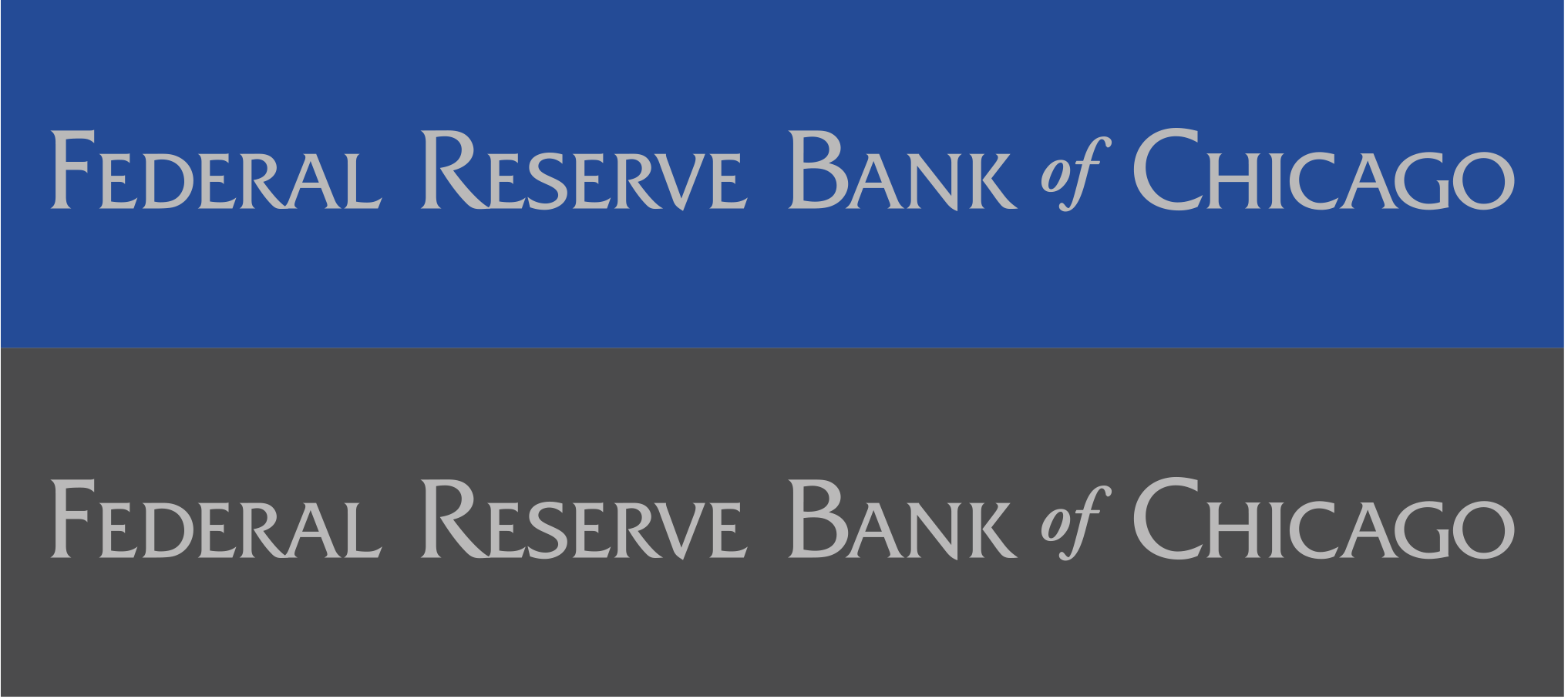 The Federal Reserve Bank of Chicago's logo used as negative space. 