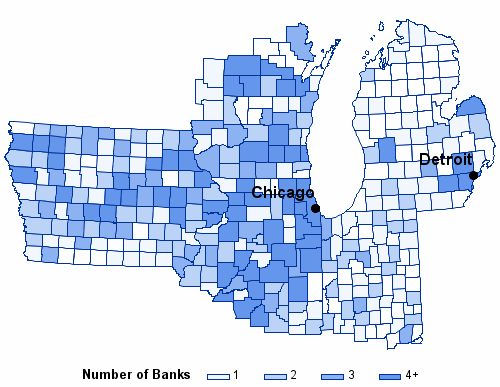 Map of District Banks and Branches