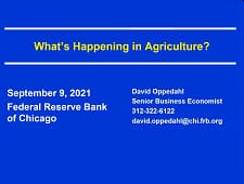 What's Happening in Agriculture?